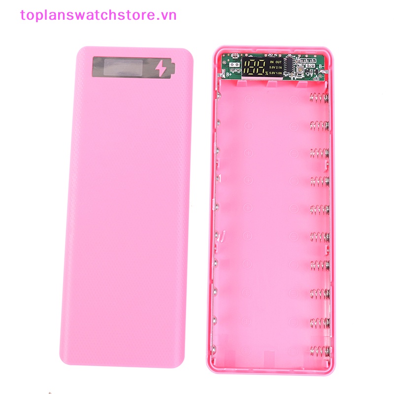 Hộp Sạc Hai Cổng USB DIY Có Màn Hình LCD 10x18650 Vn