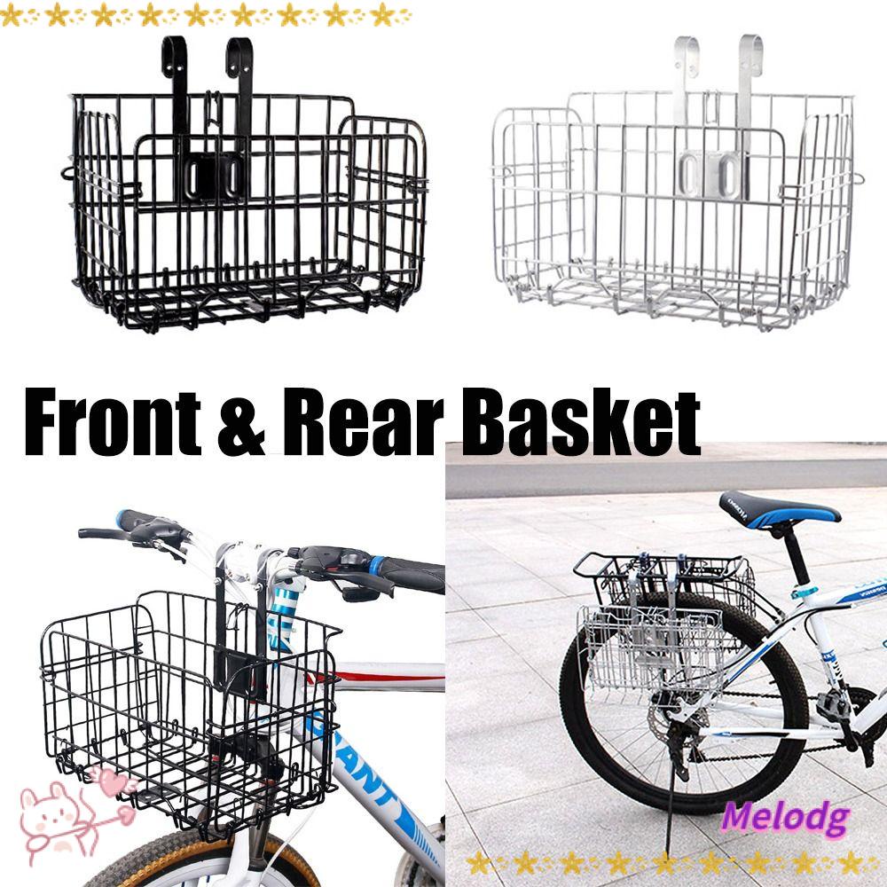 Giỏ Lưới Kim Loại Gắn Phía Trước Và Sau Xe Đạp Mua Sắm