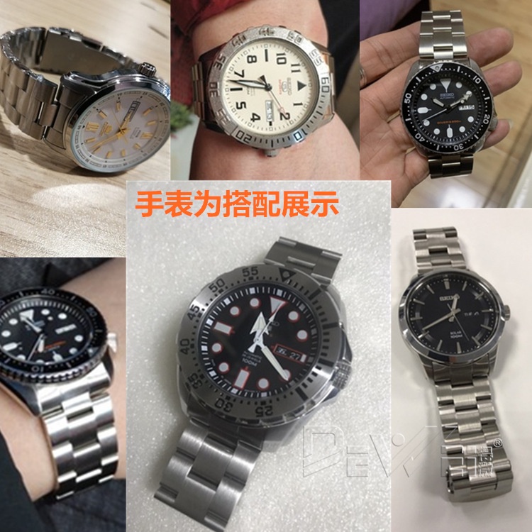 Dây Đeo Đồng Hồ Dạng Gập Bằng Thép Không Gỉ 18mm 19mm 20mm 21mm 22mm 23mm 24mm Thay Thế Cho Seiko