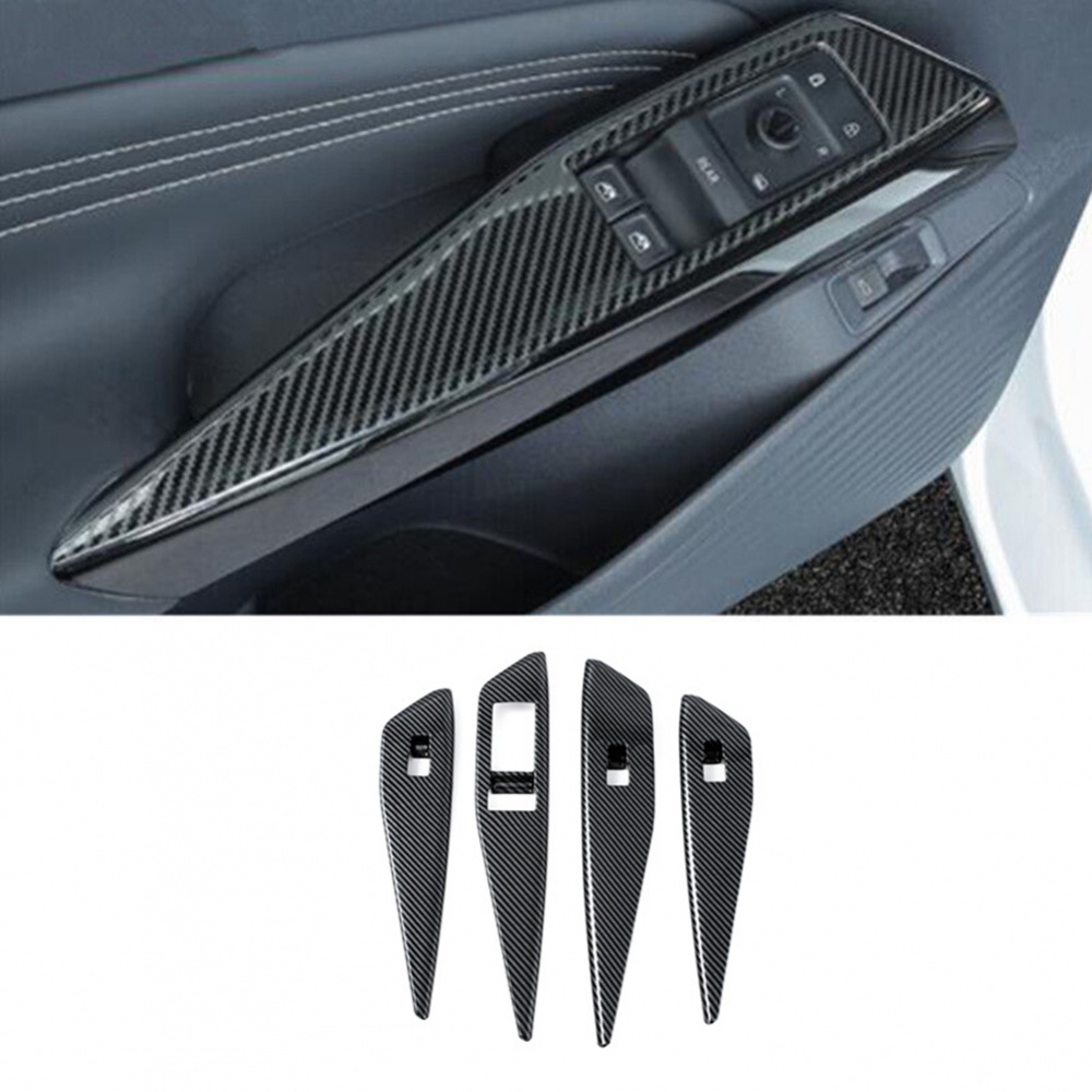 Viền Sợi Carbon Bảo Vệ Bảng Điều Khiển Nâng Xe Hơi ID4 2021 23