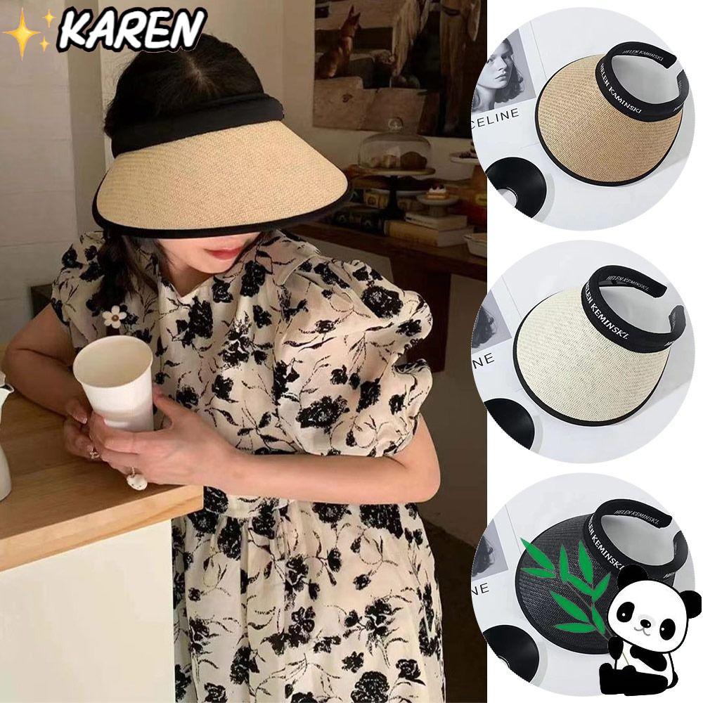 Mũ Rộng Vành Hở Chóp Chống Tia UV Thời Trang Đi Biển Mùa Hè