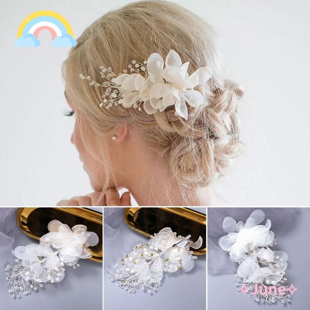 Kẹp Tóc Hình Hoa Xinh Xắn Cho Cô Dâu