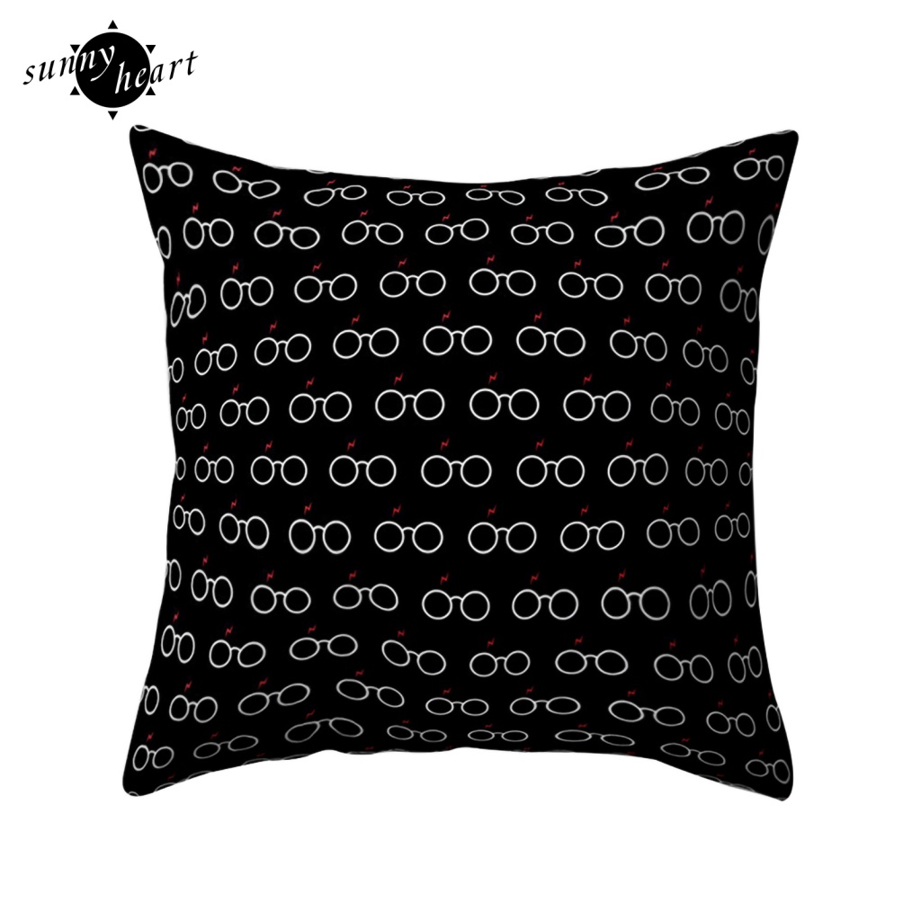 Vỏ Gối Vuông Họa Tiết Trắng Đen Trang Trí Nội Thất