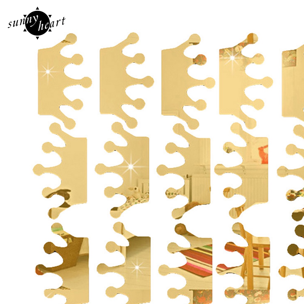 Set 18 Miếng Dán Tường Tráng Gương Acrylic Hình Đám Đông Dùng Để Trang Trí Phòng Khách Sạn / Nhà Cửa