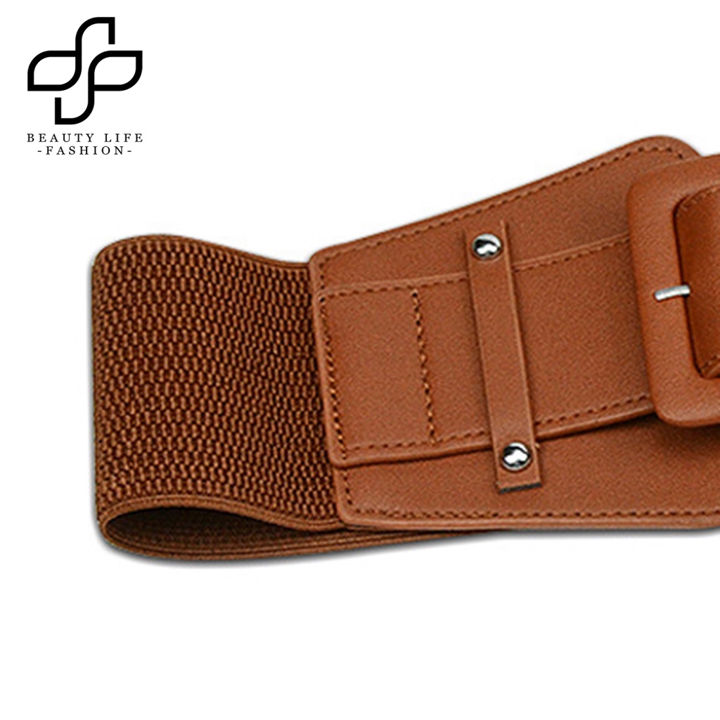 Thắt Lưng Giả Da Bản Rộng Co Giãn Chống Trượt Có Thể Điều Chỉnh Thoải Mái