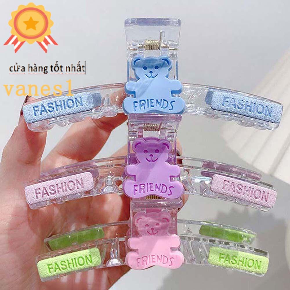 Kẹp Tóc Hình Gấu Hoạt Hình Bằng Acrylic Đáng Yêu VANES1