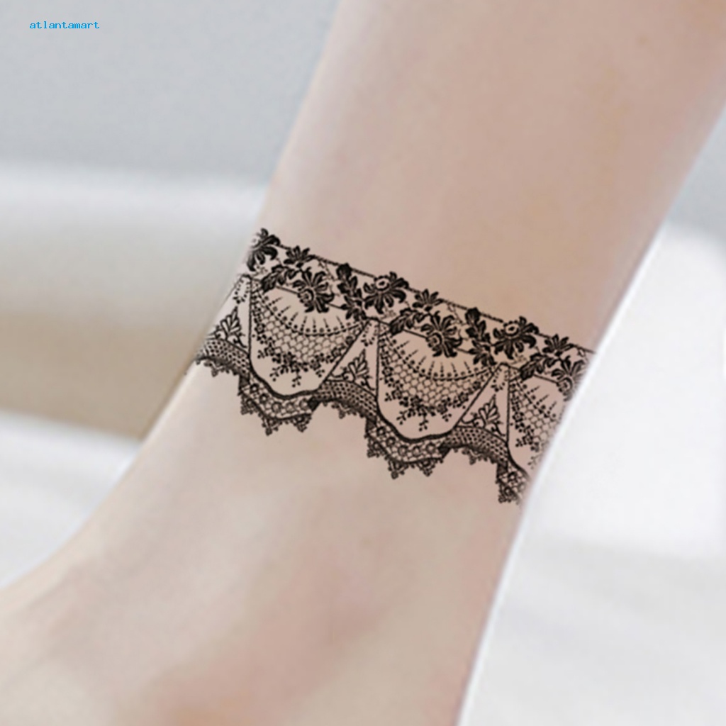 Túi Đựng Đồ Dùng Cao Cấp Tiện Dụng| Hình Xăm Dán Tạm Thời Họa Tiết Ren Trắng Đen Sành Điệu Cho Người Lớn