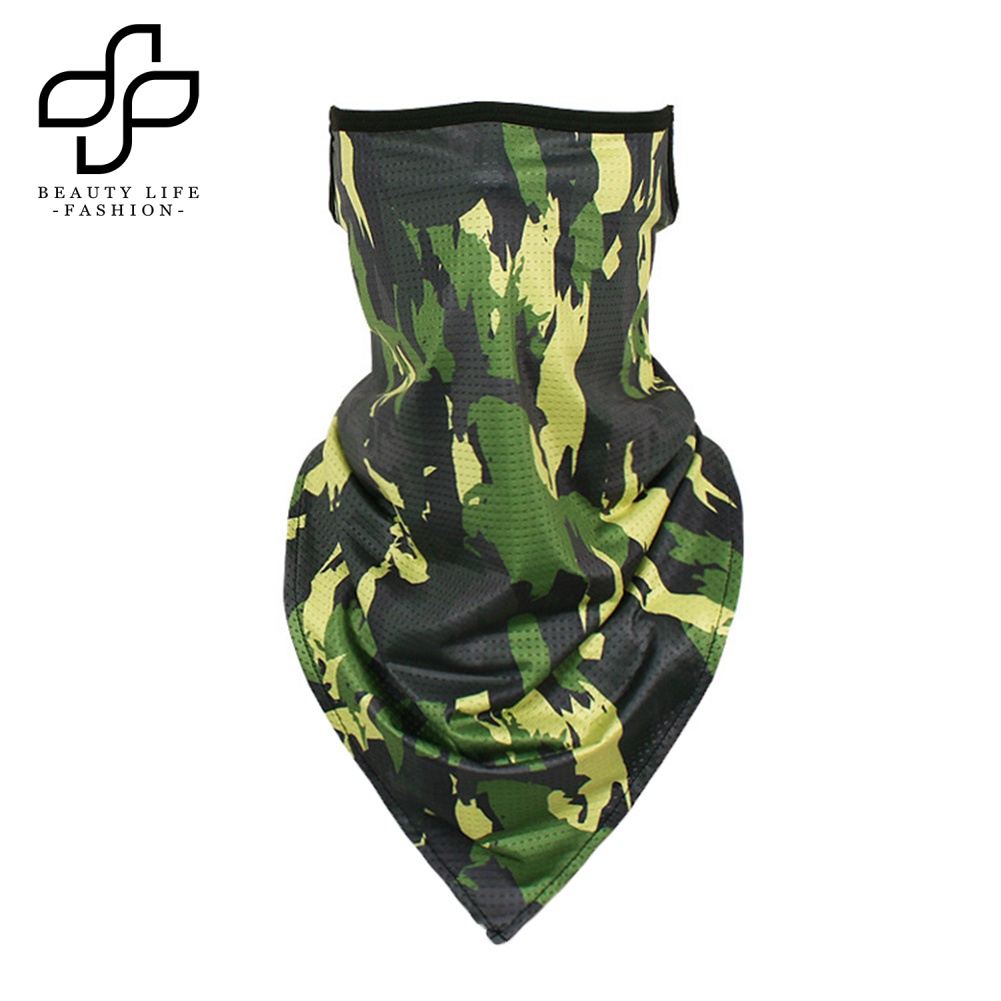 Khăn Che Mặt Và Cổ Chống Tia UV / Gió In Họa Tiết Rằn Ri Thời Trang
