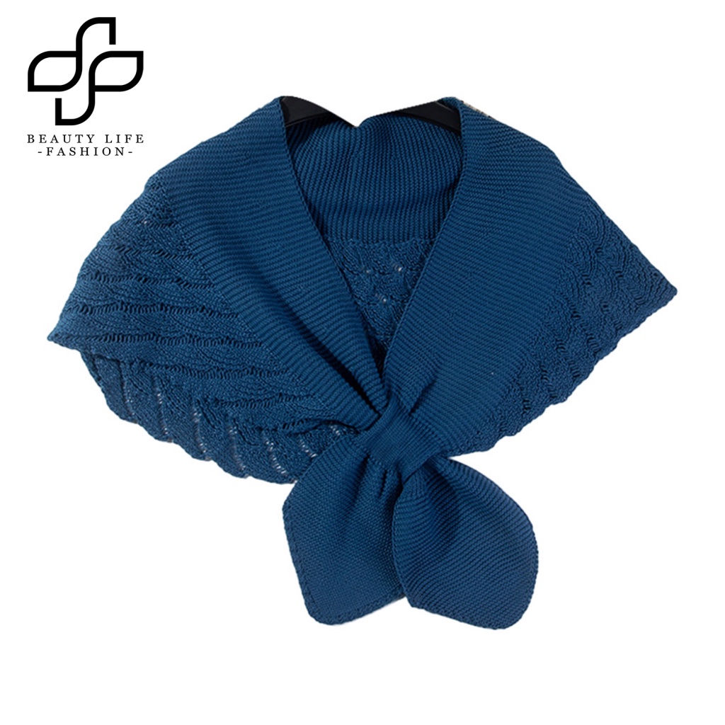 Khăn Choàng Ngắn Vải Mềm Màu Trơn Chống Nắng Điều Hòa Không Khí Dễ Phối Đồ Cho Nữ