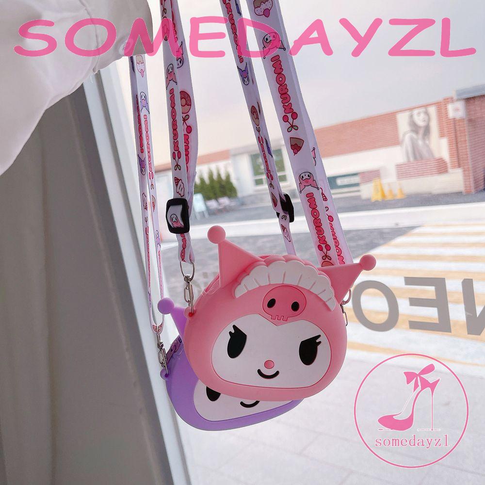 Túi Đeo Chéo Vai Bằng Silicone Hình Mèo Kitty Kulomi Đáng Yêu