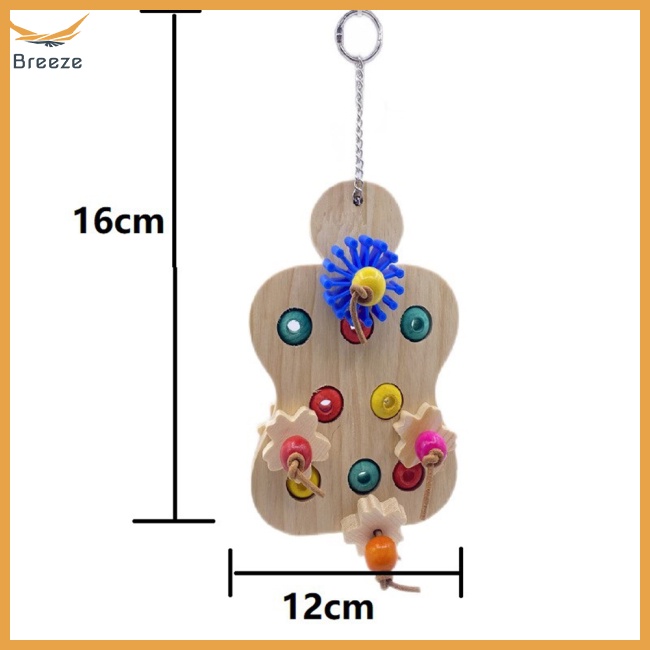 Đồ Chơi Xếp Hình Bằng Gỗ Tự Nhiên Giúp Giảm Căng Thẳng Dành Cho Chim Vẹt