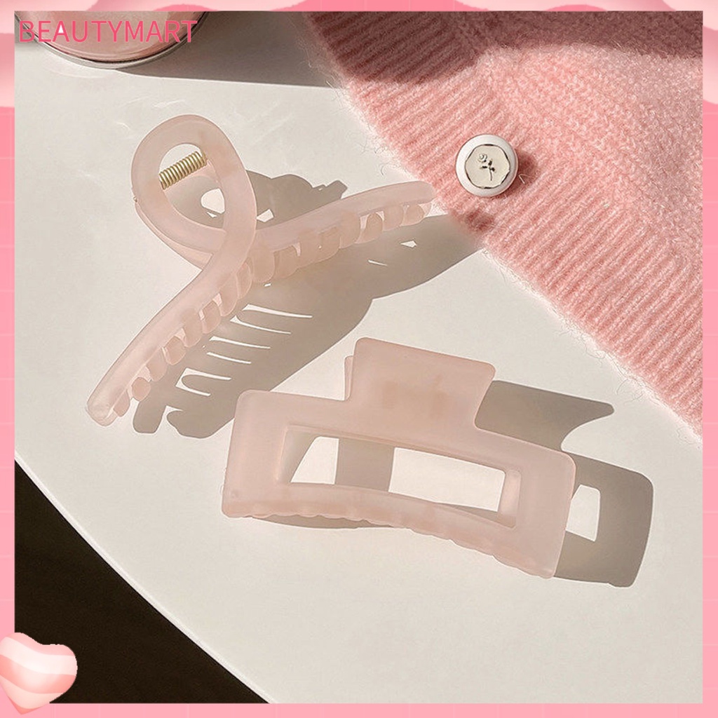 Kẹp Tóc Càng Cua Rỗng Co Giãn Tốt Cố Định Tóc Màu Sắc Ngọt Ngào Cho Nữ