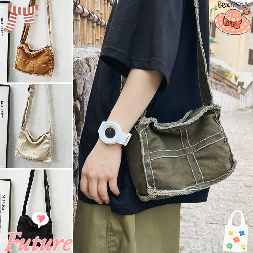 Túi Đeo Chéo Vai Bằng Vải Dày Thời Trang Sành Điệu Cho Nữ