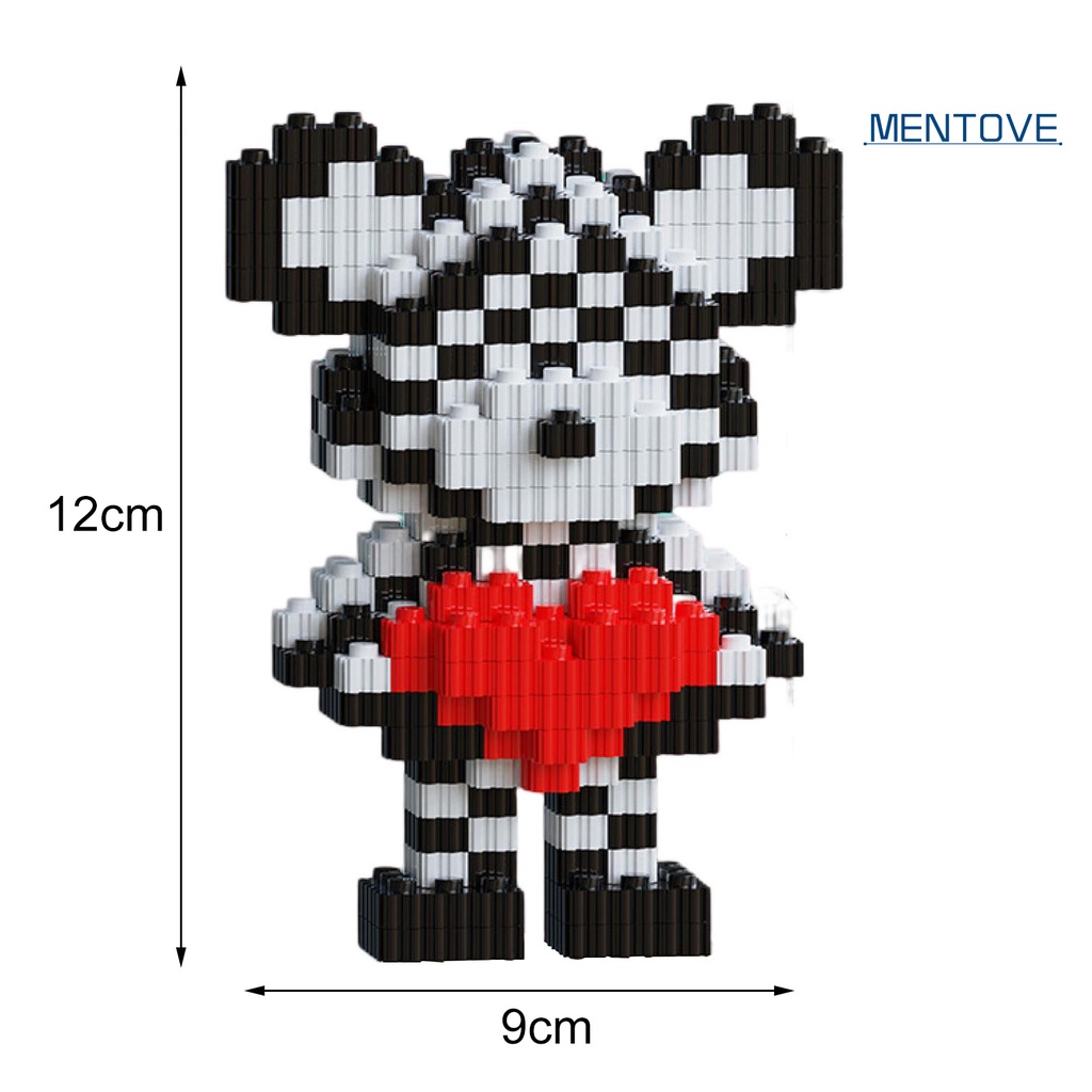 1 Đồ chơi trẻ em Lắp Ráp Mô Hình Gấu Mini 586 Mảnh DIY Dễ Thương Đa Ứng Dụng