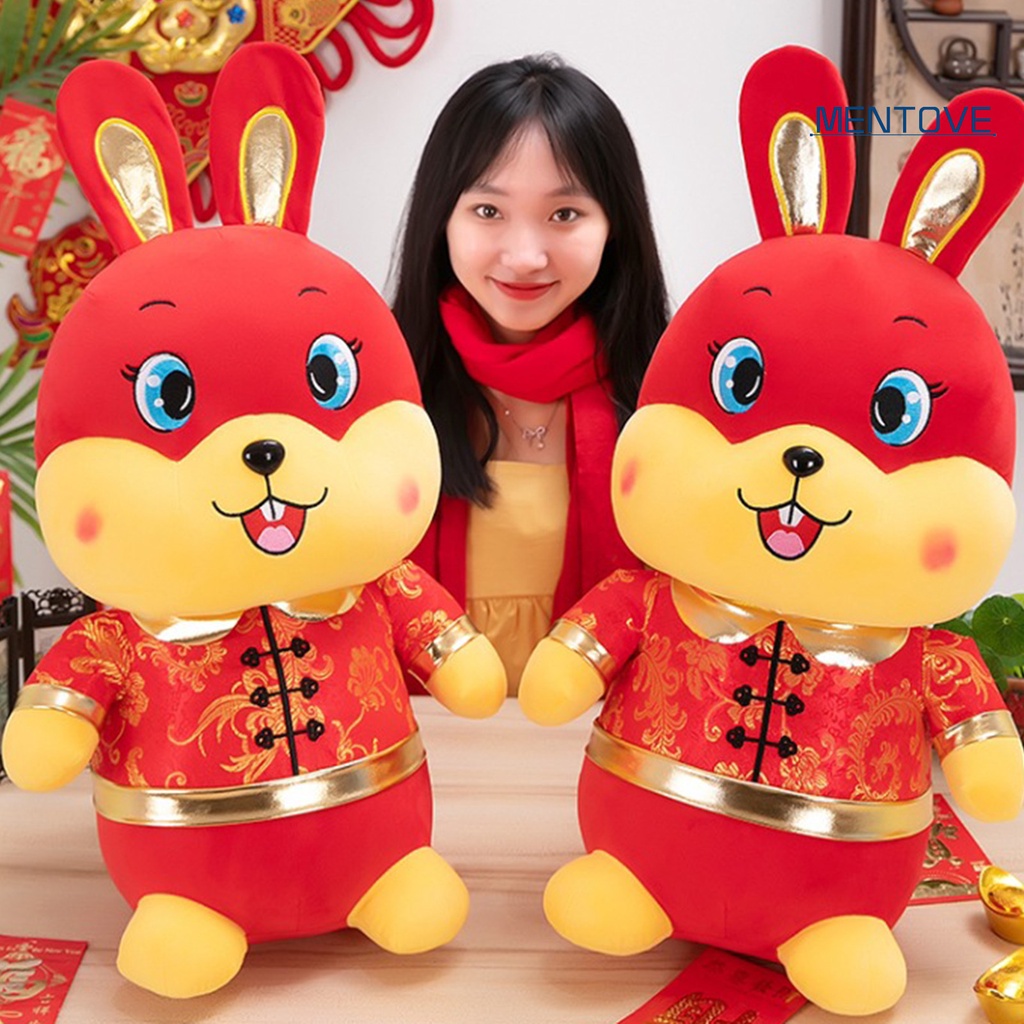 Thỏ Nhồi Bông May Mắn Phong Cách Trung Hoa Dễ Thương 2023