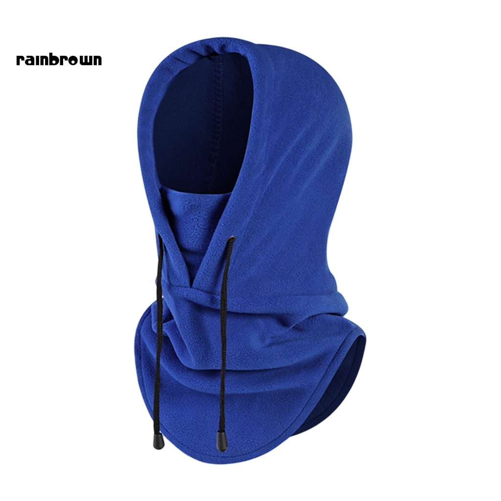 &lt; Rainbrown &gt; Mũ Giữ Ấm Thoáng Khí Độ Co Giãn Cao Có Khóa Cài Bảo Vệ Lạnh Khi Lái Xe Ngoài Trời