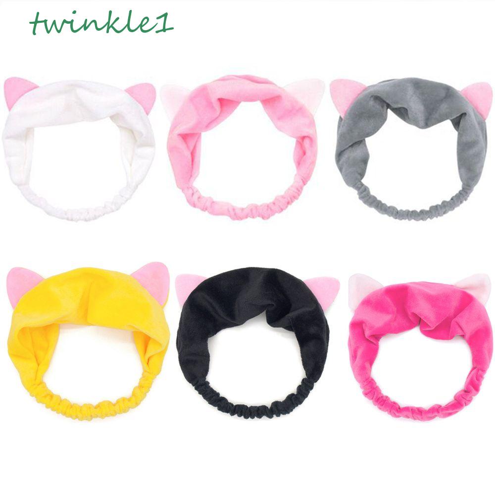 Băng Đô Tai Mèo Co Giãn Lấp Lánh Dễ Thương Cho Nữ