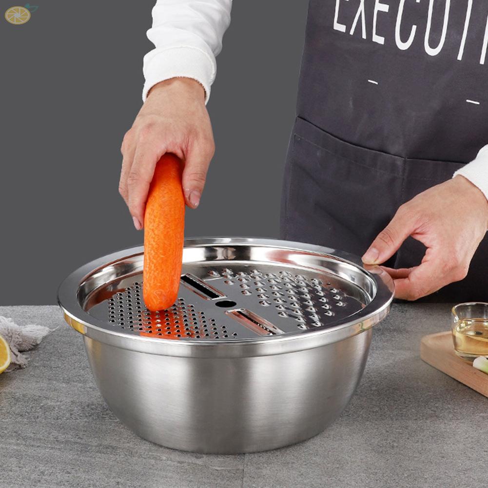 【VARSTR】Mixing Bowl 26x26x10cm Durable Kitchenware Set Stainless Steel Tool New