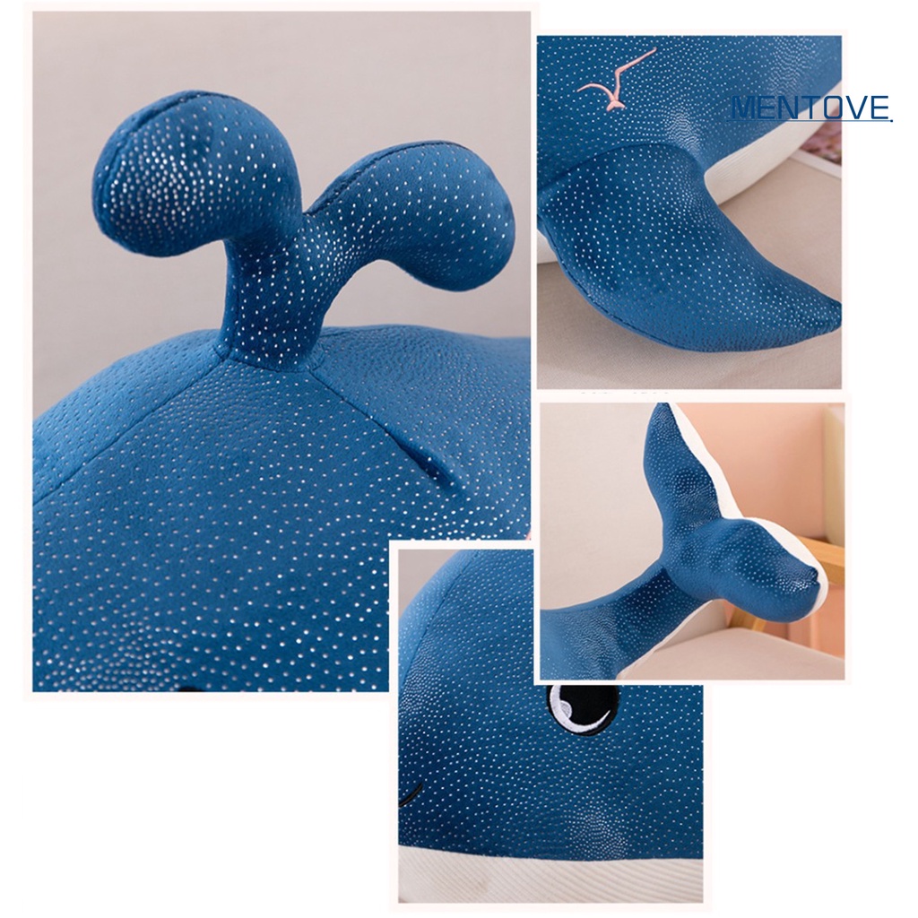 Đồ chơi nhồi bông Hình Cá Voi Bằng Cotton PP Mềm Mại Kích Thước 30 / 50cm Trang Trí Phòng Ngủ