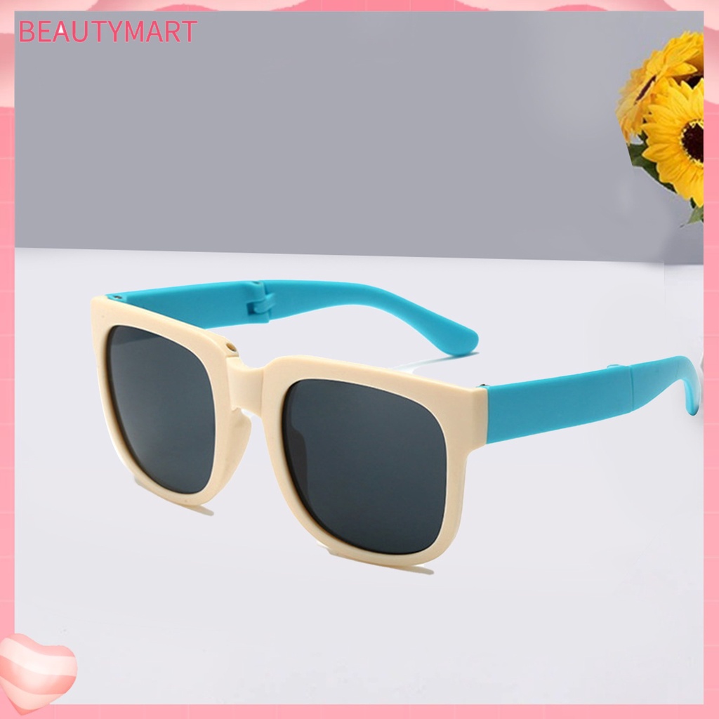 Kính Mát Gọng Vuông Gấp Gọn Màu Sắc Ngọt Ngào Thời Trang Cho Bé
