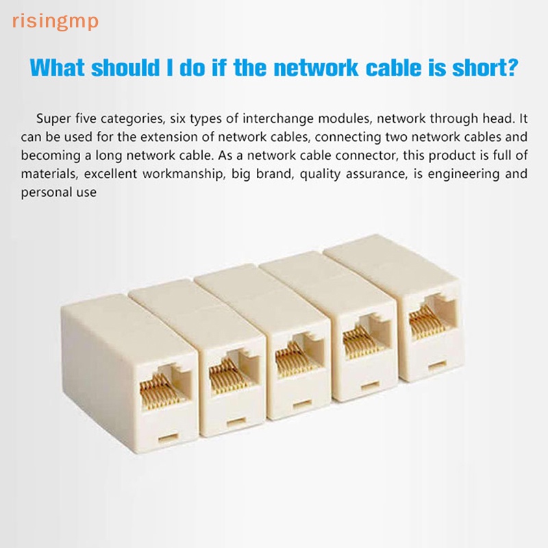 Bộ 10 Đầu Nối Dây Cáp Mạng RJ45 Qua CAT5 RJ45 Chuyên Dụng Chất Lượng Cao