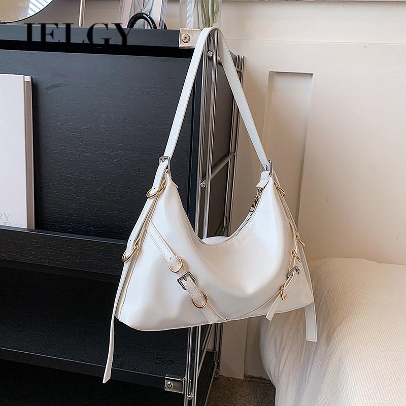 Ielgy Túi Xách tote Sức Chứa Lớn Màu Trơn Thiết Kế Đơn Giản Thời Trang Cao Cấp Phong Cách niche Cho Nữ