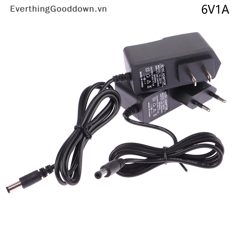 1 Dây Nguồn 6V1A AC 100V-240V DC 6V 1A 1000mA DC 5.5mm x 2.1mm vn