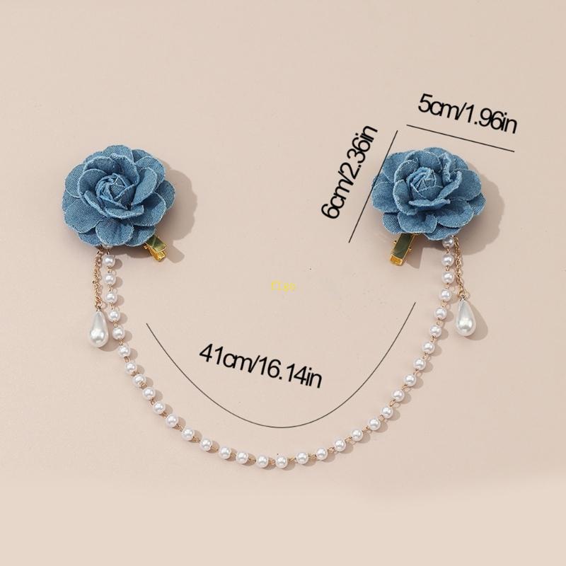 Kẹp Tóc Trang Trí Ngọc Trai Hình Hoa Cho Thanh Thiếu Niên