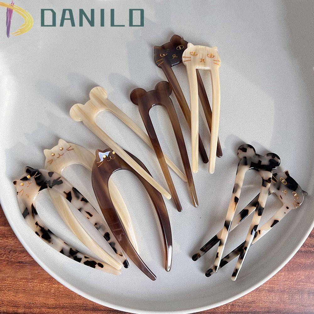 Danilo Kẹp Tóc Chữ U Hình Chuột / Mèo Bằng Axit Acetic Cá Tính Thanh Lịch Cho Nữ