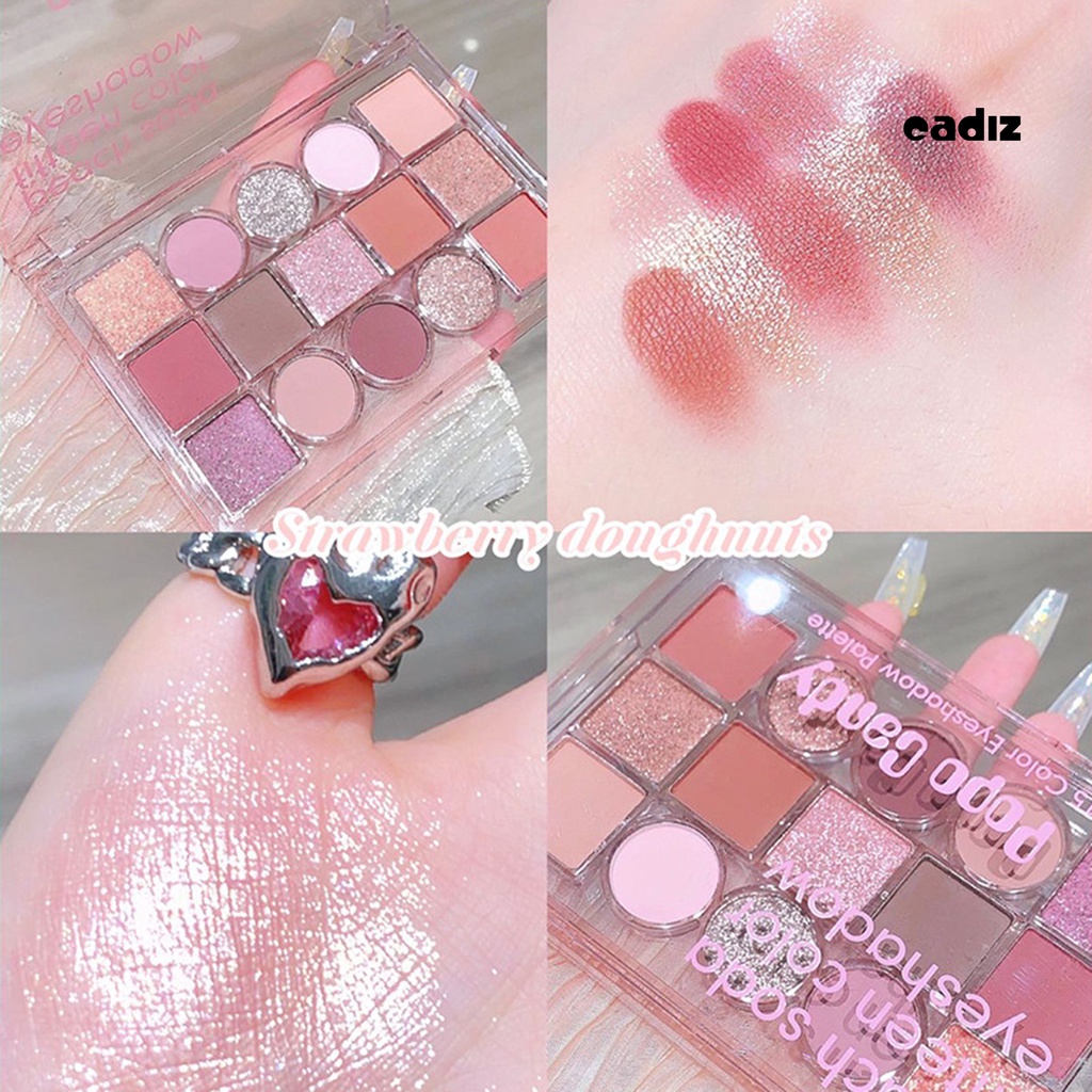 Bảng Phấn Mắt 15 Màu Sắc Hiệu Ứng Lì / Ánh Nhũ Chống Nhòe Bền Màu Dài Lâu 20g