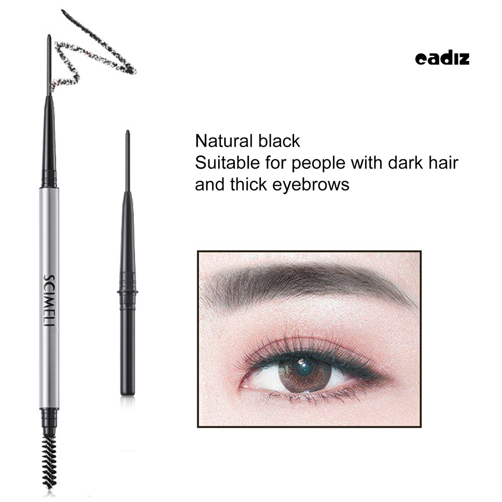 1 Bộ Bút Chì Kẻ Lông Mày 1.5mm Kèm Cọ Thay Thế Đầu Siêu Mỏng Chống Nước Chống Mồ Hôi Lâu Trôi Chuyên Nghiệp Cho Người Mới Bắt Đầu