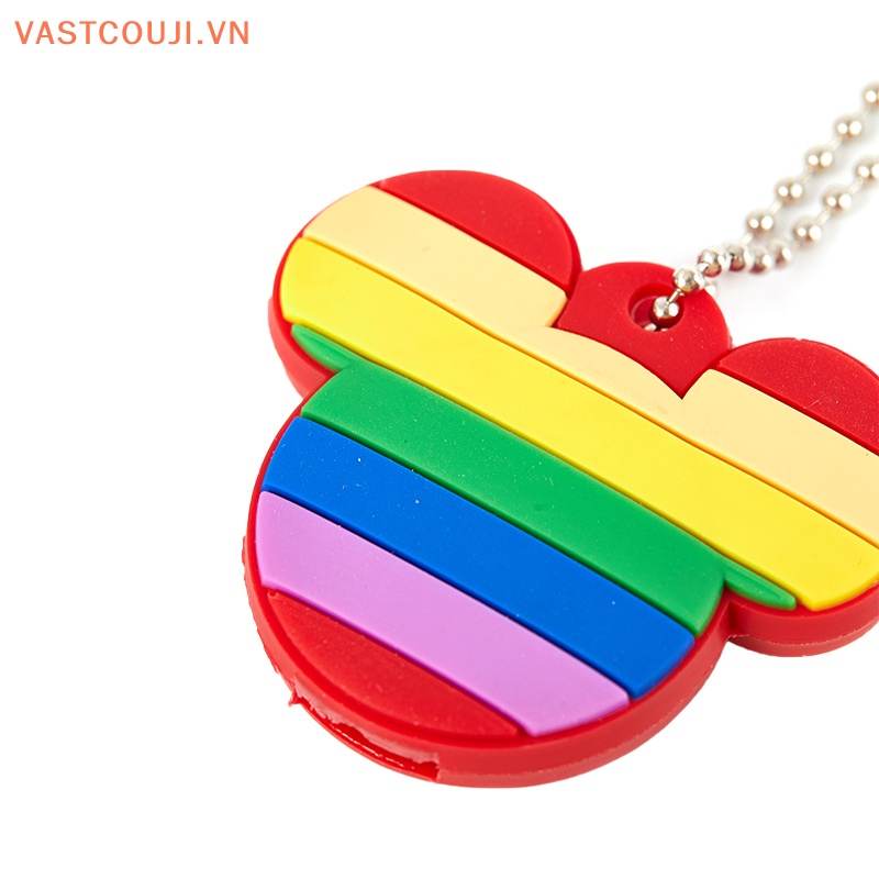 Móc Chìa Khóa Silicon Mềm Hình Gấu Picachu Dâu Tây Hoạt Hình Sáng Tạo