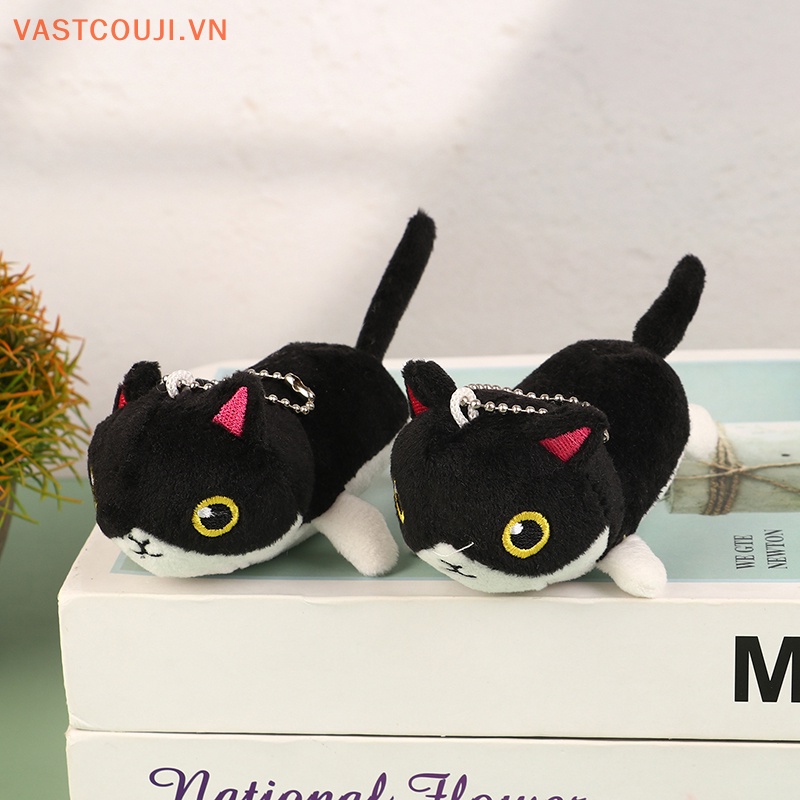 Móc Khóa Hình Mèo Đen Nhồi Bông Dễ Thương