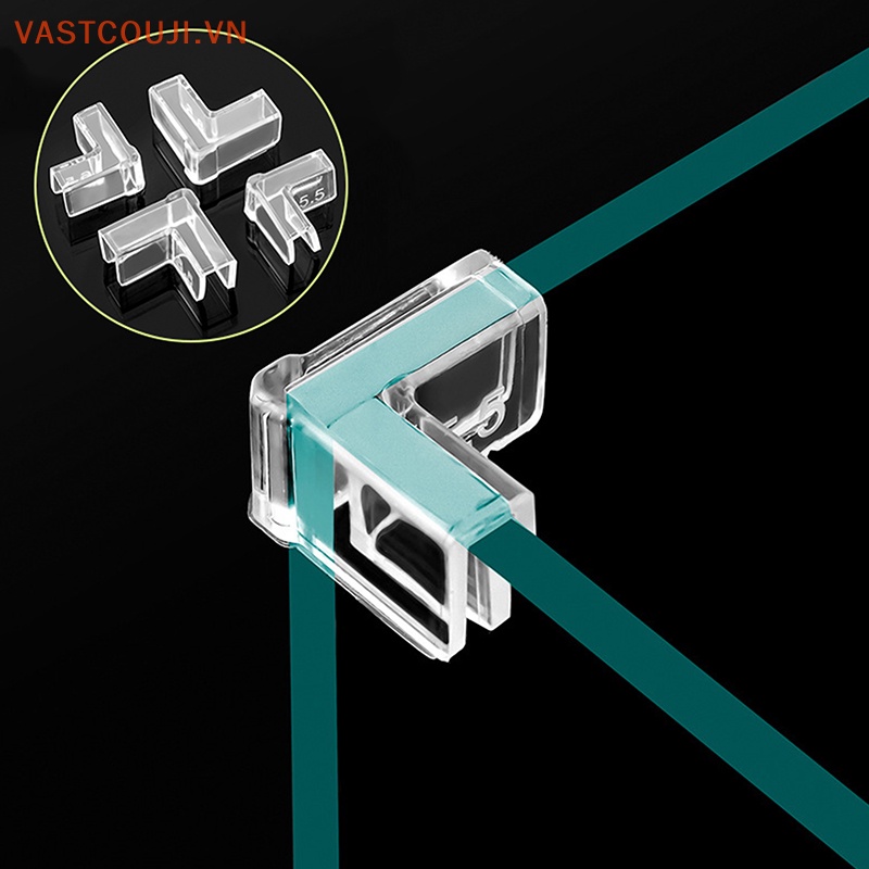 Set 4 Miếng Silicon Trong Suốt Bọc Góc Cá Chống Va Chạm Bảo Vệ An Toàn Cho Hồ Cá