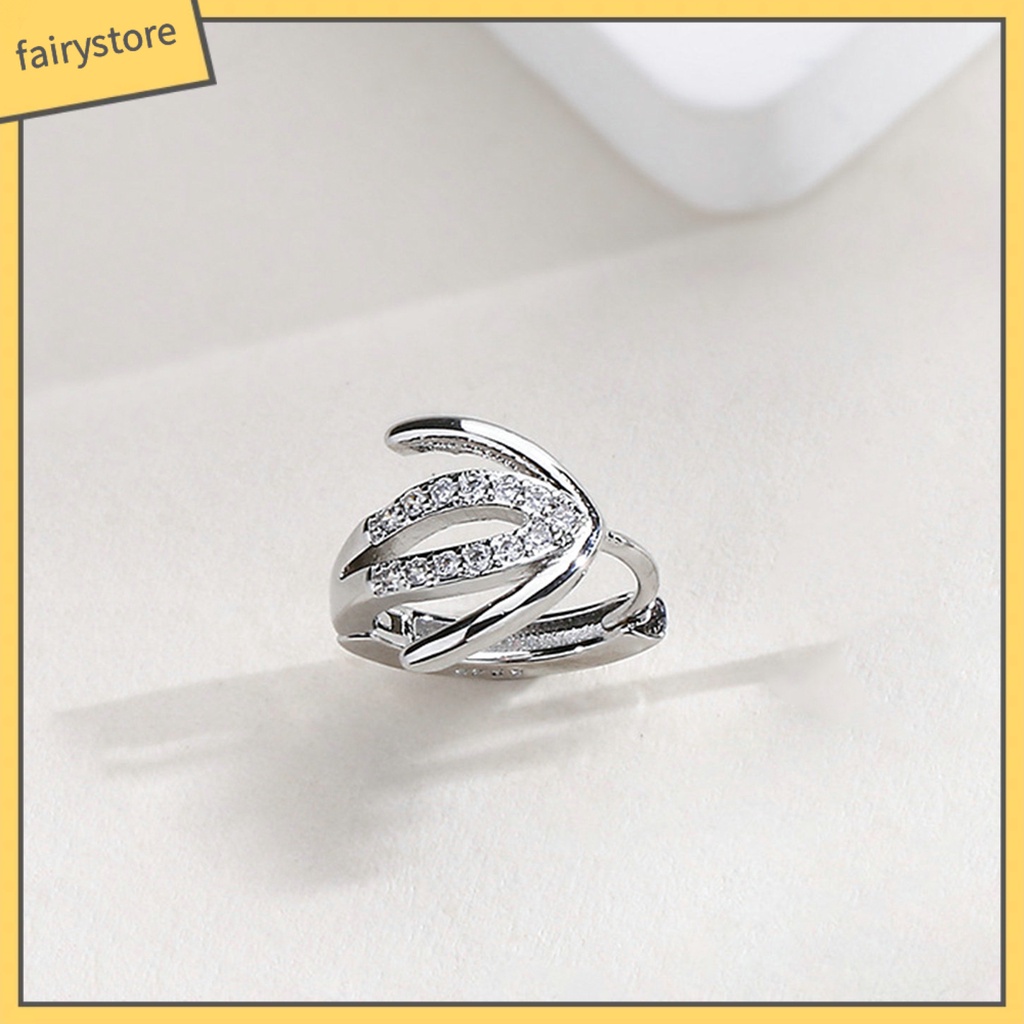 1 Bông Tai Hình Móng Vuốt Đính Đá Zircon Đơn Giản Thời Trang Dành Cho Nữ