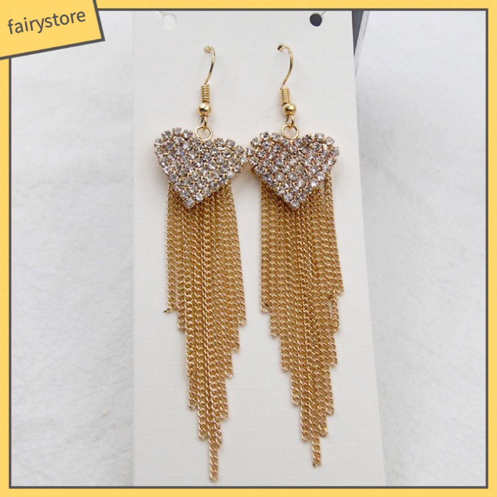 1 Đôi Khuyên Tai Móc Hình Trái Tim Bằng Hợp Kim Trang Trí Hàng Ngày