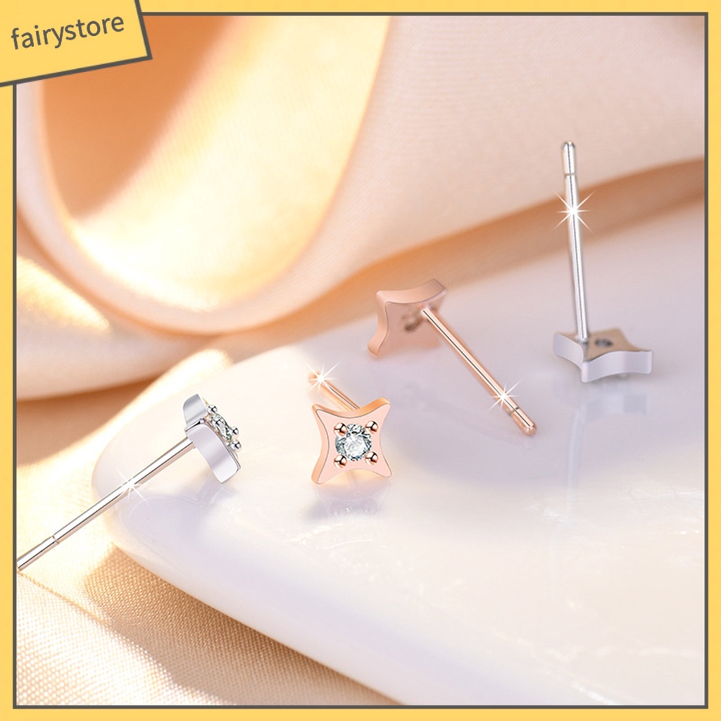 [FRO] 1 Cặp Bông Tai Ngôi Sao Năm Cánh Tinh Tế Dễ Phối Đồ Phong Cách Đơn Giản
