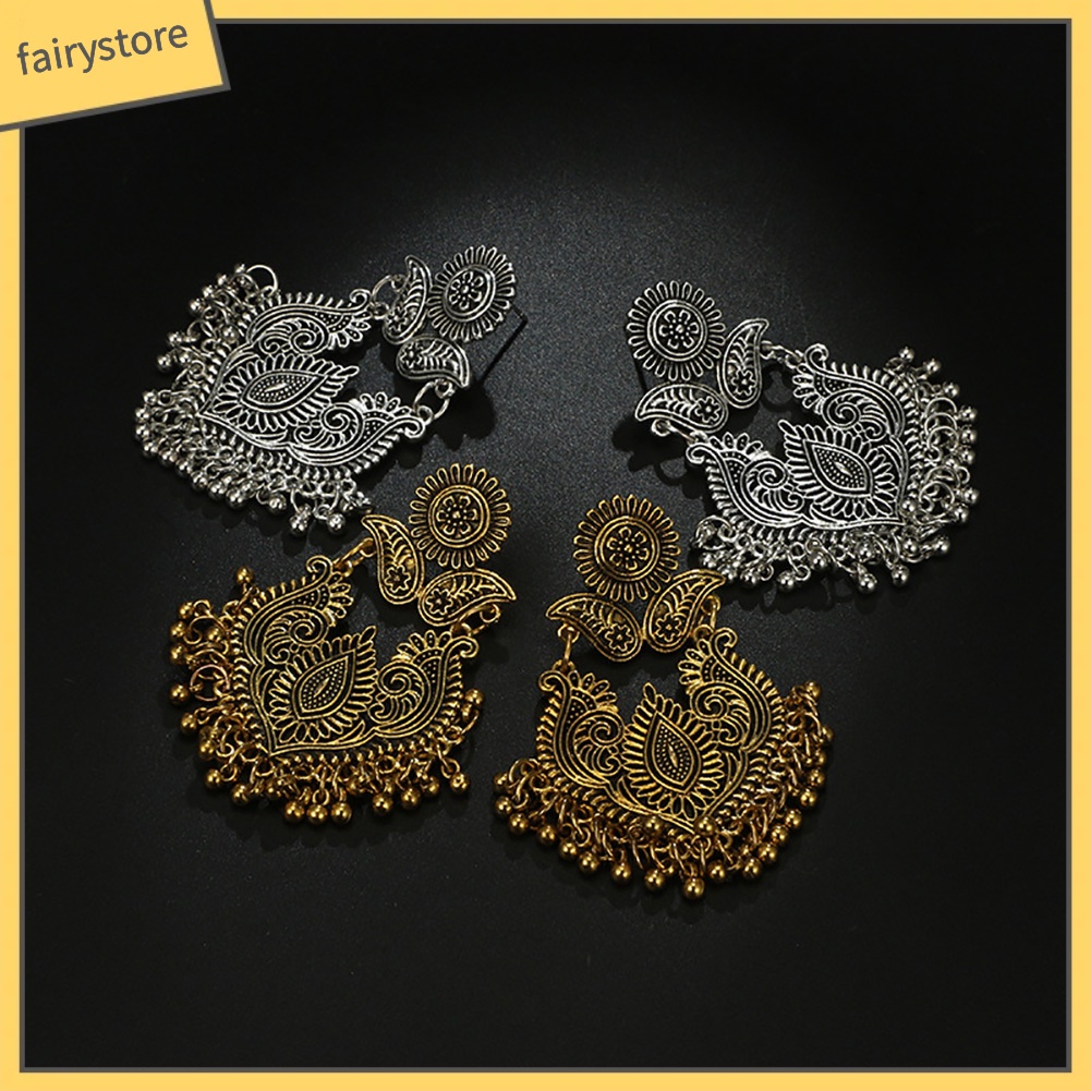 Khuyên Tai Nữ Hình Tròn Chạm Khắc Thời Trang