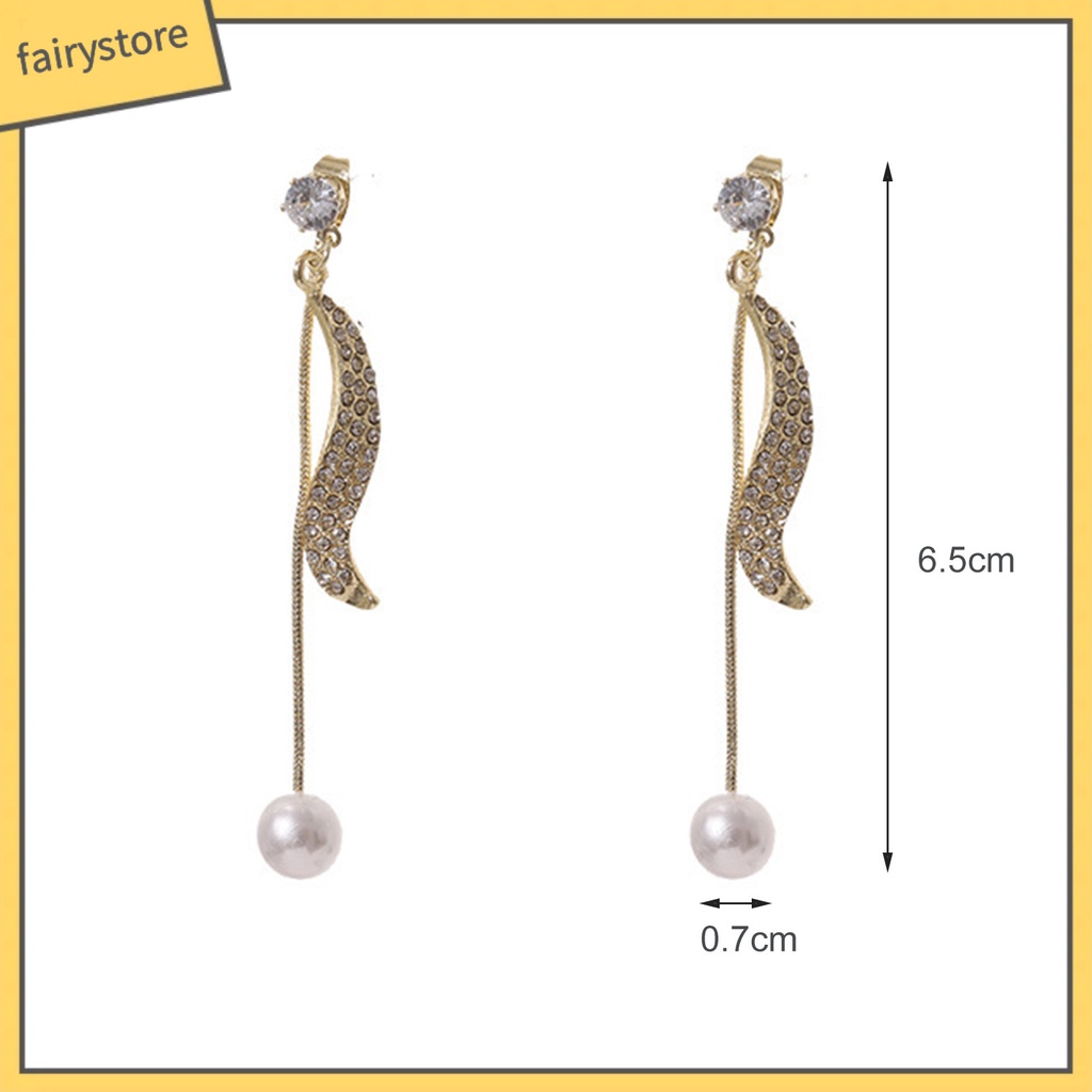 1 Đôi Bông Tai Hình Học Tua Rua Lấp Lánh Phong Cách Hàn Quốc Dành Cho Nữ