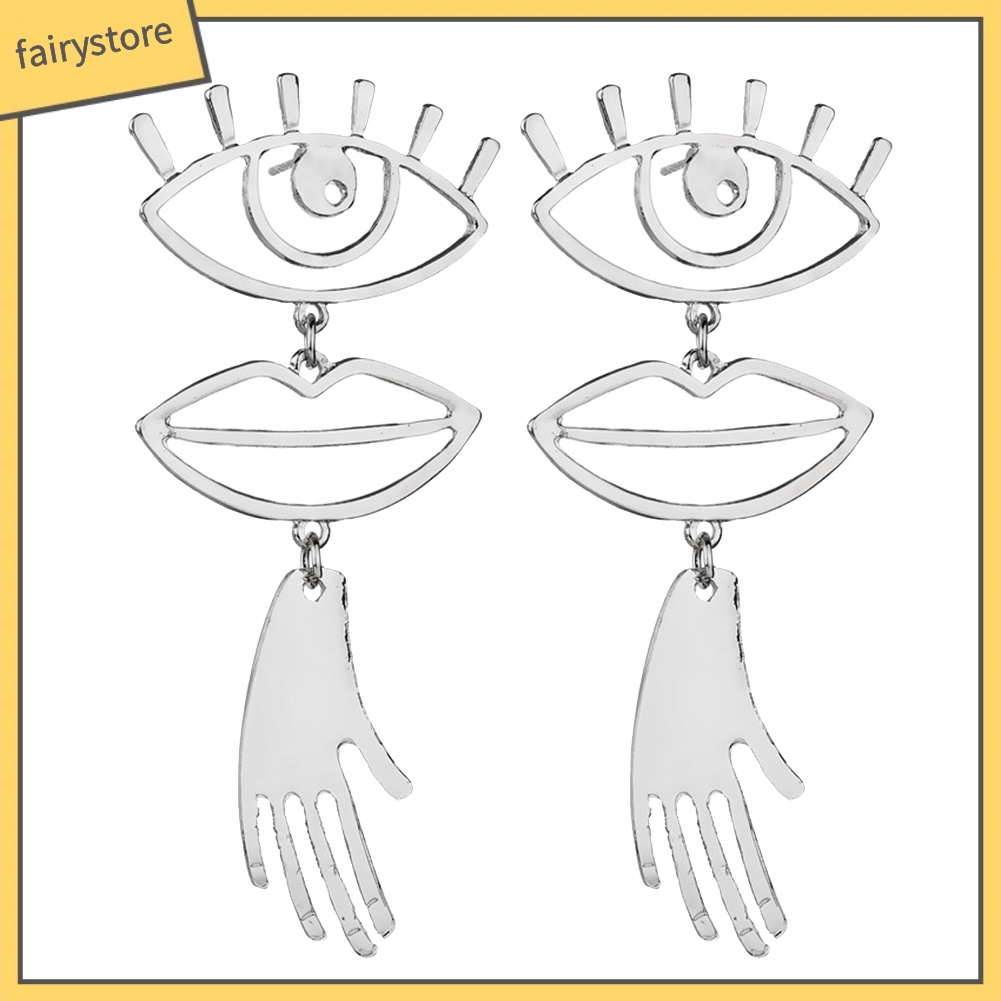 Bông Tai Dáng Dài Hình Đôi Môi / Bàn Tay Ngộ Nghĩnh Cho Nữ