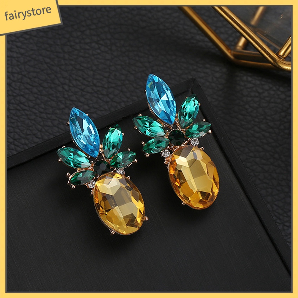 [FRO] 1 Đôi Bông Tai Hình Quả Dứa Công Sở Cho Nữ Thanh Niên