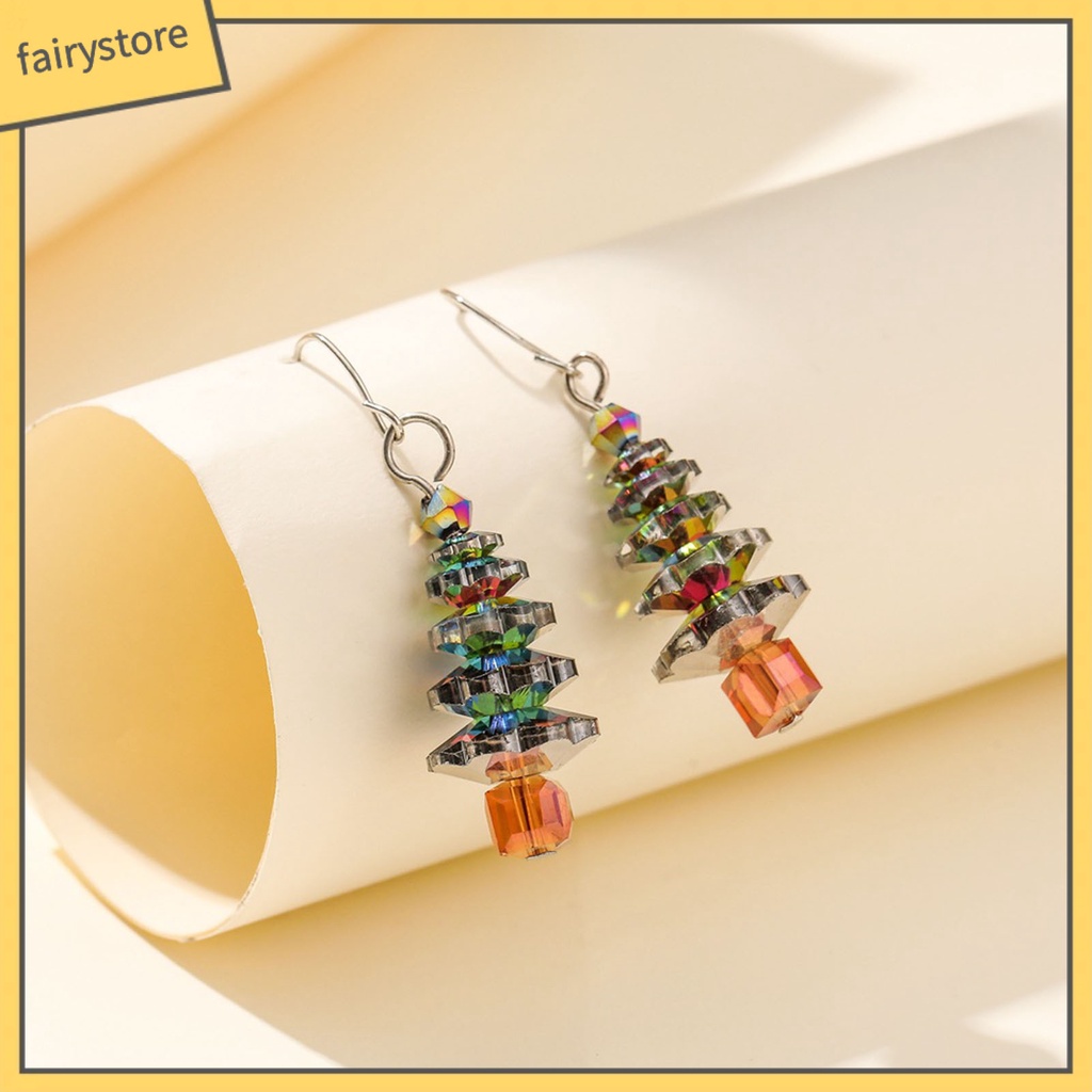 [FRO] Bông Tai / Vòng cổ Dáng Dài Hình Cây Thông Giáng Sinh Phong Cách Bắc Âu Cho Nữ