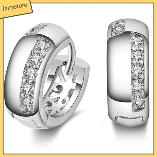 Bông Tai Mạ Bạc Đính Đá Zircon Thời Trang Cho Nữ