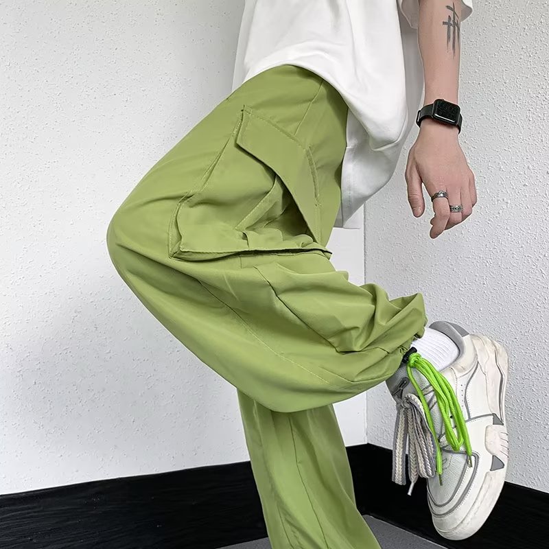 Quần Dài Ống Rộng Phong Cách Retro Âu Mỹ Thời Trang Mùa Hè Dành Cho Nam