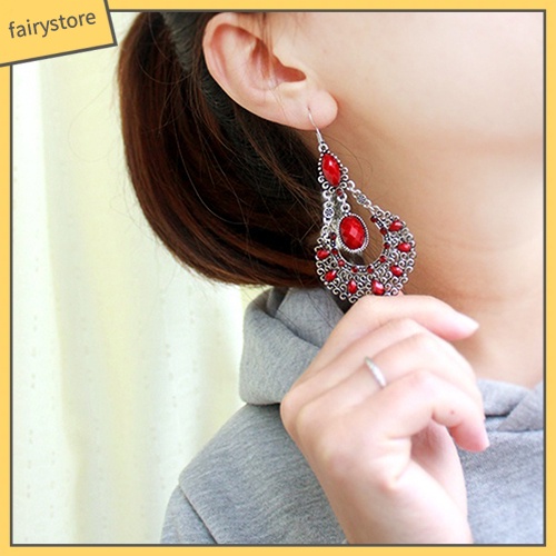 Bông Tai Hình Giọt Nước Đính Đá Thời Trang Dành Cho Cô Dâu