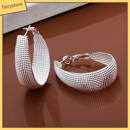 1 Đôi Bông Tai Mạ Bạc Phong Cách Hàn Quốc Thời Trang Dành Cho Nữ