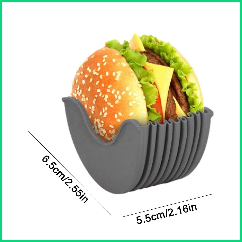 Giá Đỡ Bánh Hamburger Bằng Silicone Chịu Nhiệt Có Thể Thu Gọn Cho Nhà Bếp