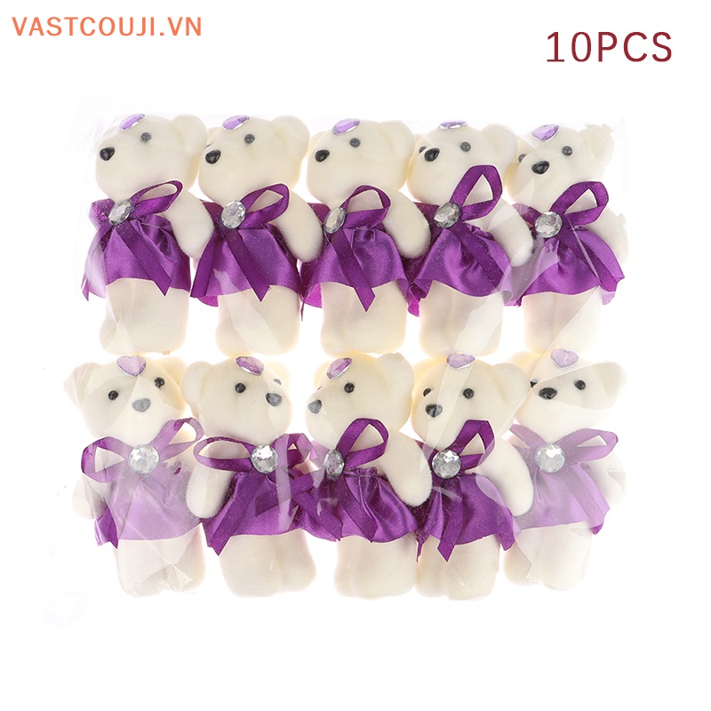 Set 10 Gấu Bông 12cm Trang Trí Tiệc Cưới / Sinh Nhật / Lễ Tốt Nghiệp