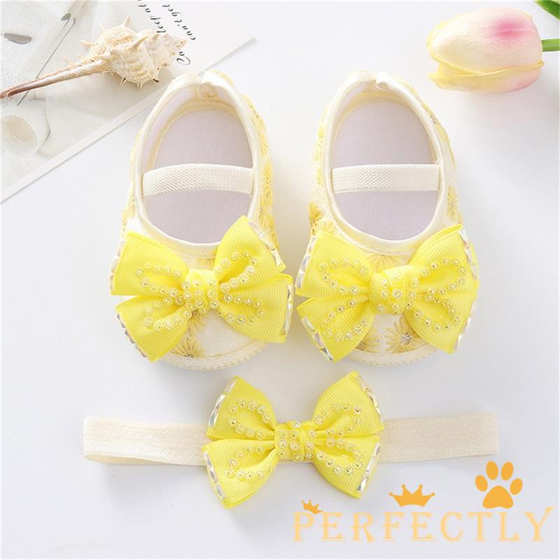 Giày Búp Bê Đính Nơ Xinh Xắn Dành Cho Bé Gái