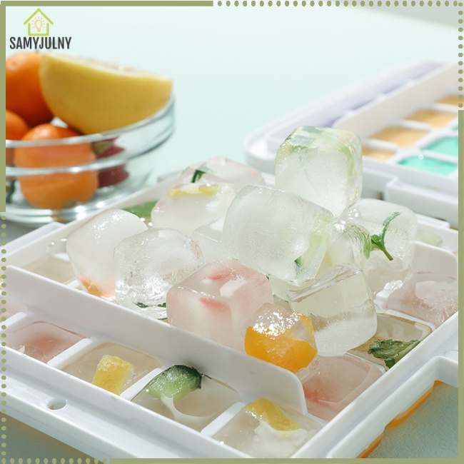 Khay Làm Đá Hai Lớp Dung Tích Lớn Có Nắp Dễ Tháo Gỡ Cho Cocktail / Whisky